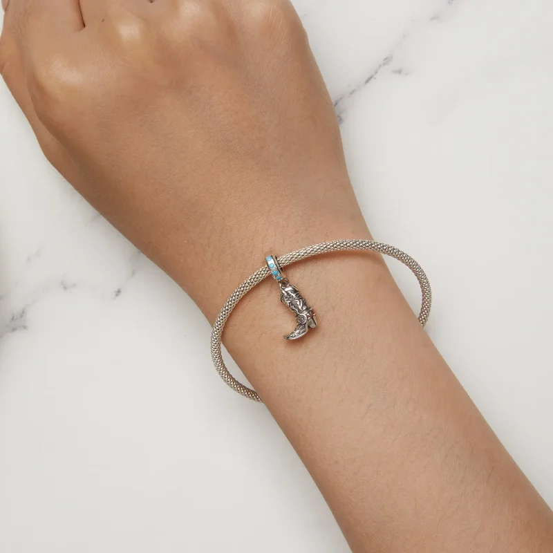 (image for) Pandora Style Cowboy Leather Boots Dangle - SCC2566 - View 5