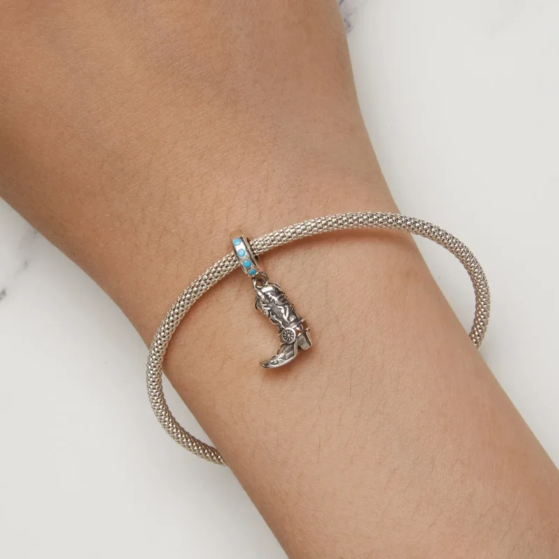 (image for) Pandora Style Cowboy Leather Boots Dangle - SCC2566 - View 6