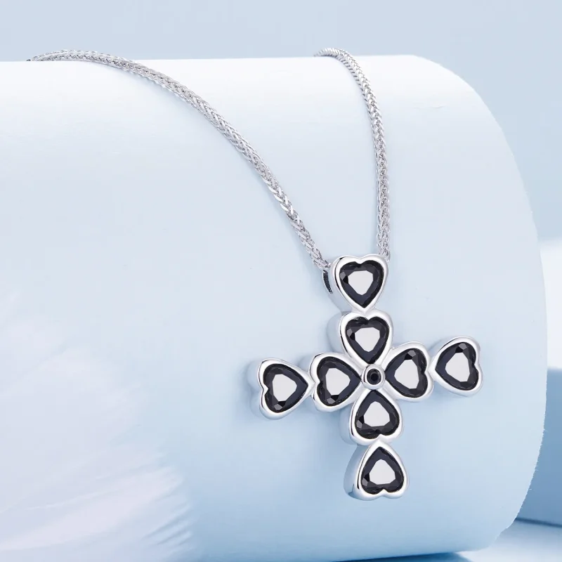 (image for) Pandora Style Cross Necklace - BSN335 - View 2