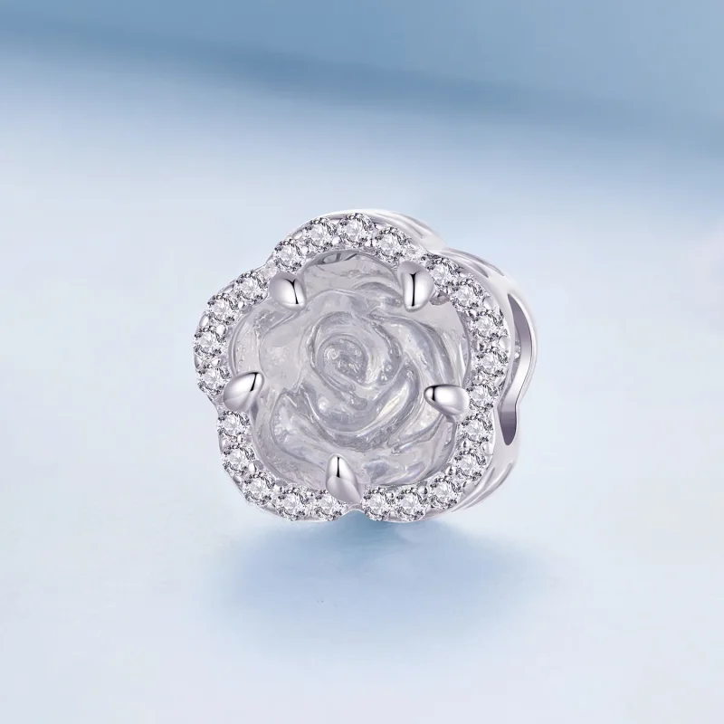 (image for) Pandora Style Crystal Rose Charm - BSC904 - View 4