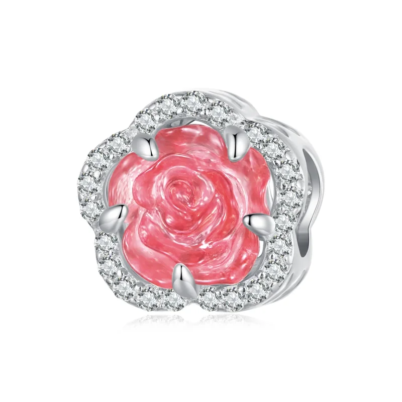 (image for) Pandora Style Crystal Rose Charm - BSC904 - Product Image