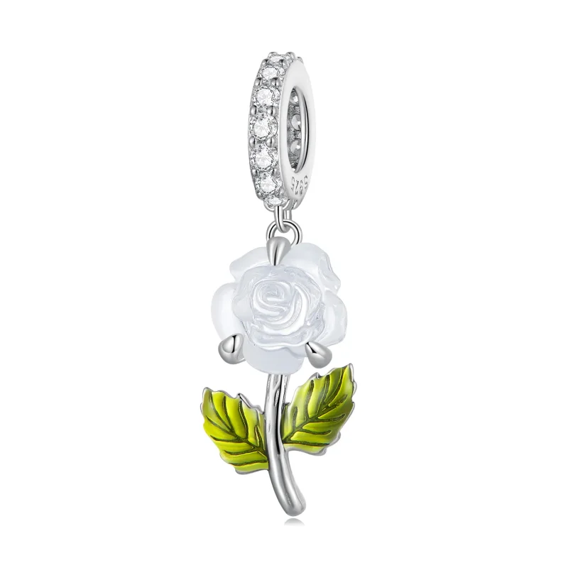 (image for) Pandora Style Crystal Rose Dangle - BSC824 - Product Image