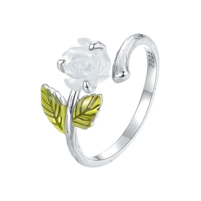 (image for) Pandora Style Crystal Rose Open Ring - BSR472-PKE - Product Image