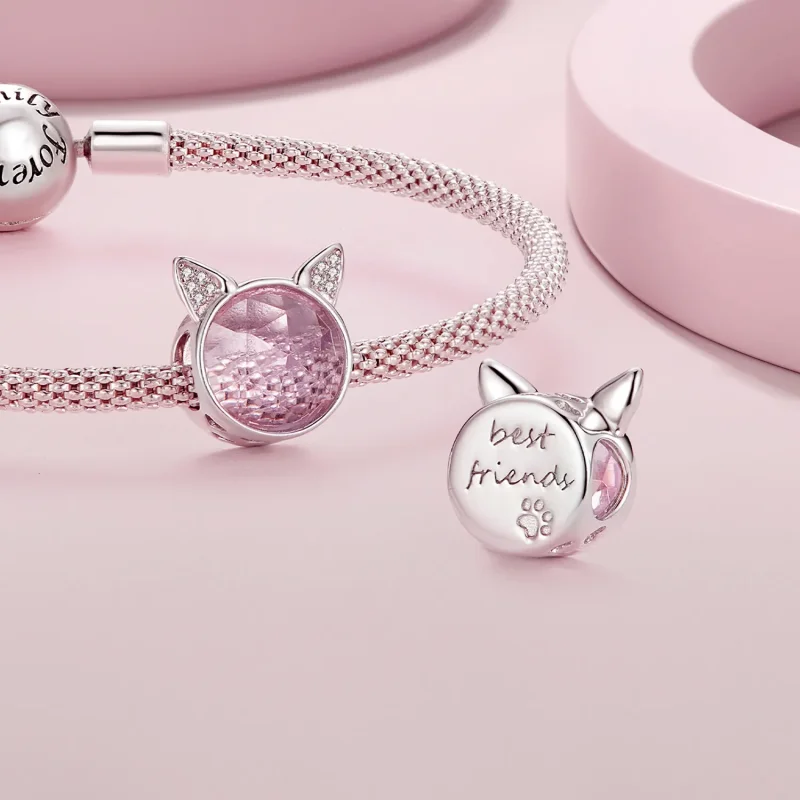 (image for) Pandora Style Cute Cat Charm - SCC2579 - View 4