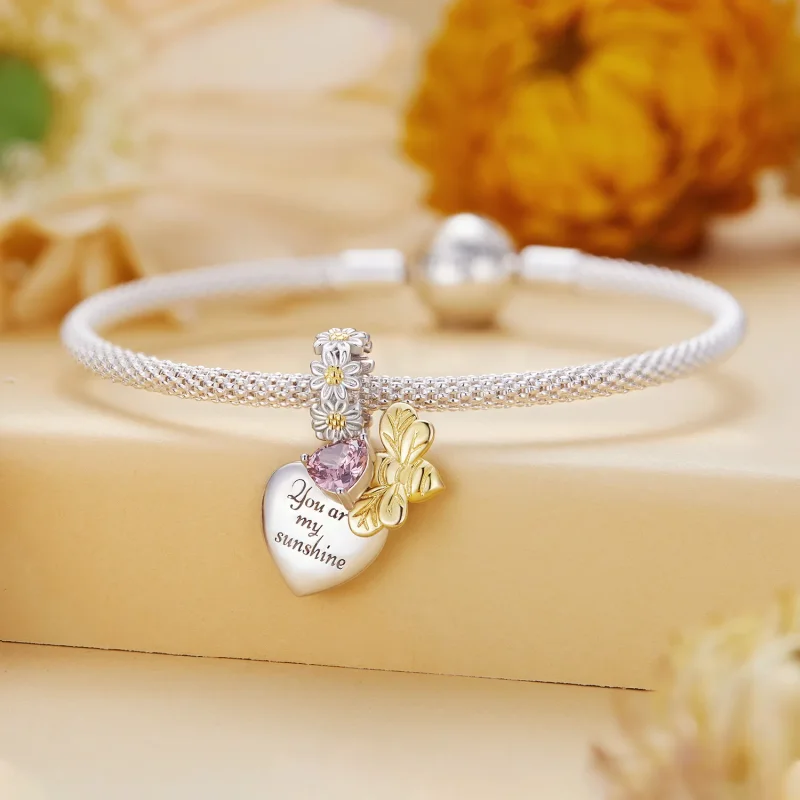 (image for) Pandora Style Daisy Bee Charm - BSC816! - View 3