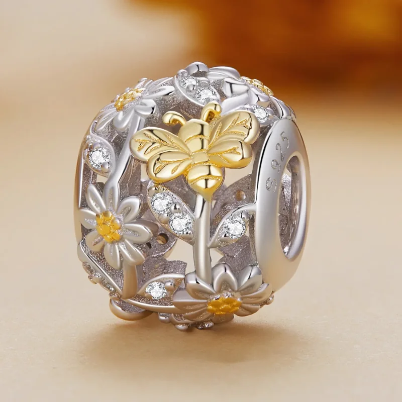 (image for) Pandora Style Daisy Bee Charm - BSC818! - View 2