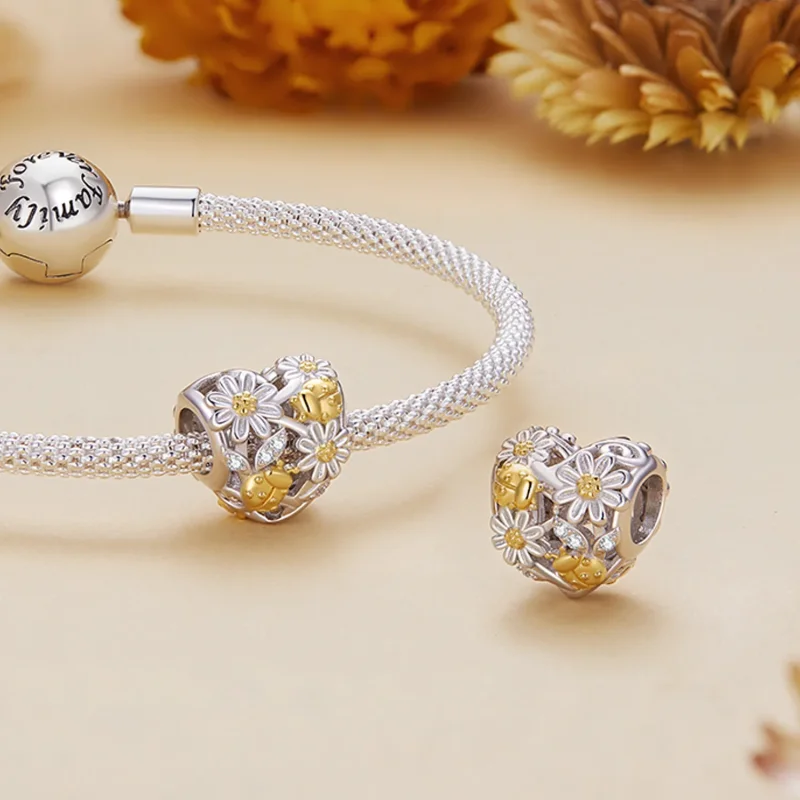 (image for) Pandora Style Daisy Ladybug Charm - BSC817! - View 4