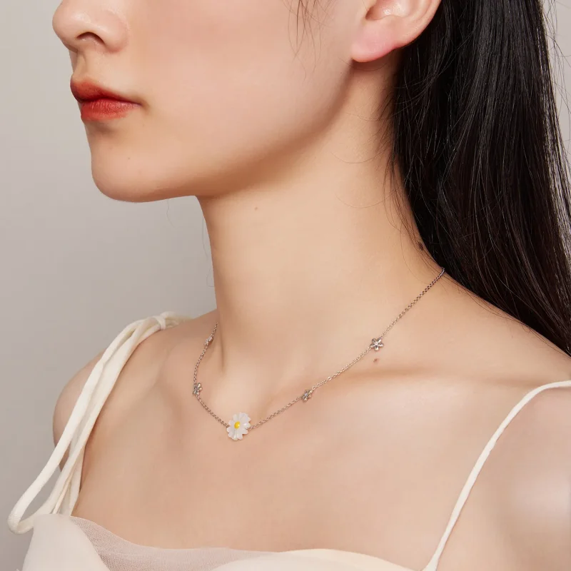 (image for) Pandora Style Daisy Necklace - SCN494 - View 8