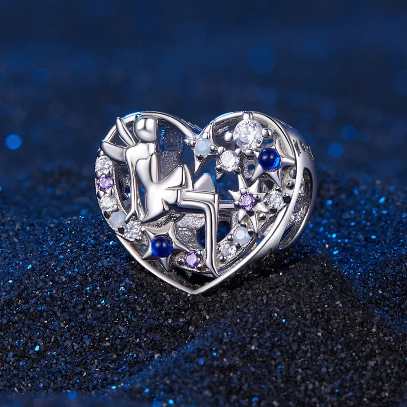 (image for) Pandora Style Day and Night Elf Heart Charm - SCC2553 - View 2