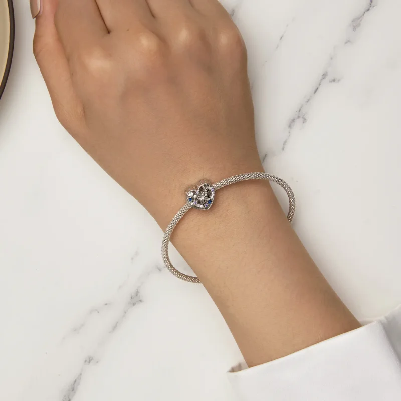 (image for) Pandora Style Day and Night Elf Heart Charm - SCC2553 - View 6