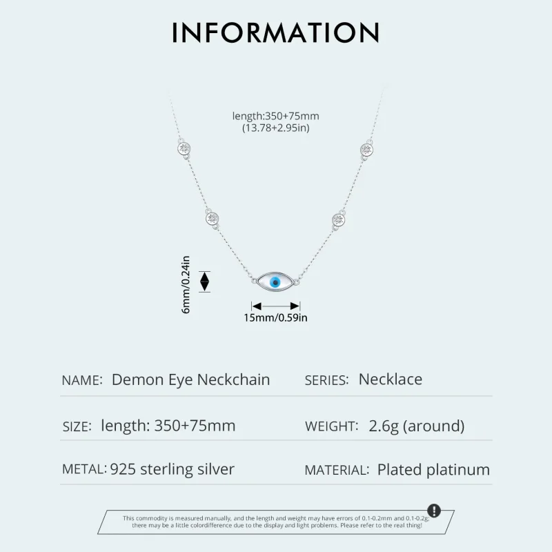 (image for) Pandora Style Devil's Eye Necklace - SCN505 - View 4