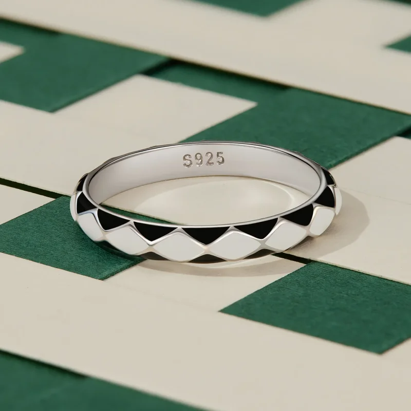 (image for) Pandora Style Diamond Pattern Ring - SCR943 - View 3