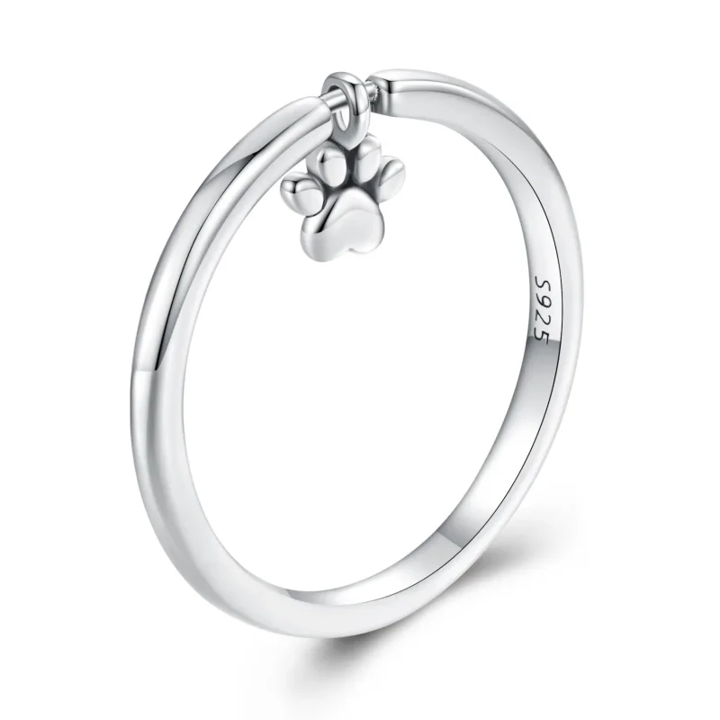(image for) Pandora Style Dog Paw Ring - SCR892 - Product Image