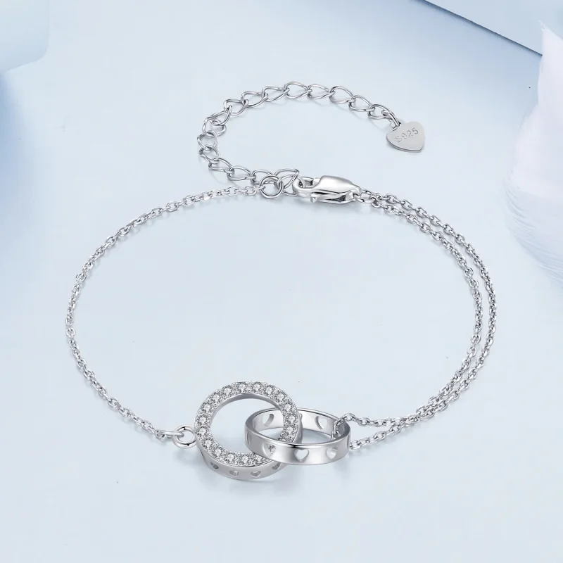 (image for) Pandora Style Double Chain Bracelet - BSB151 - View 3