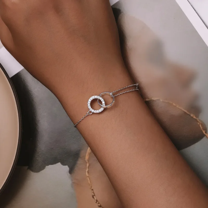 (image for) Pandora Style Double Chain Bracelet - BSB151 - View 4