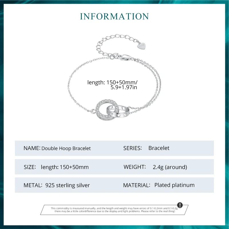 (image for) Pandora Style Double Chain Bracelet - BSB151 - View 6