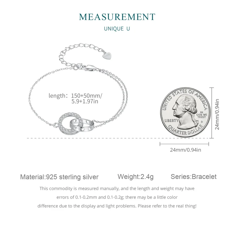 (image for) Pandora Style Double Chain Bracelet - BSB151 - View 7