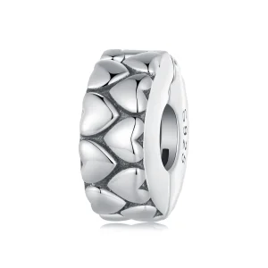(image for) Pandora Style Double Hearts Clip - SCC2637