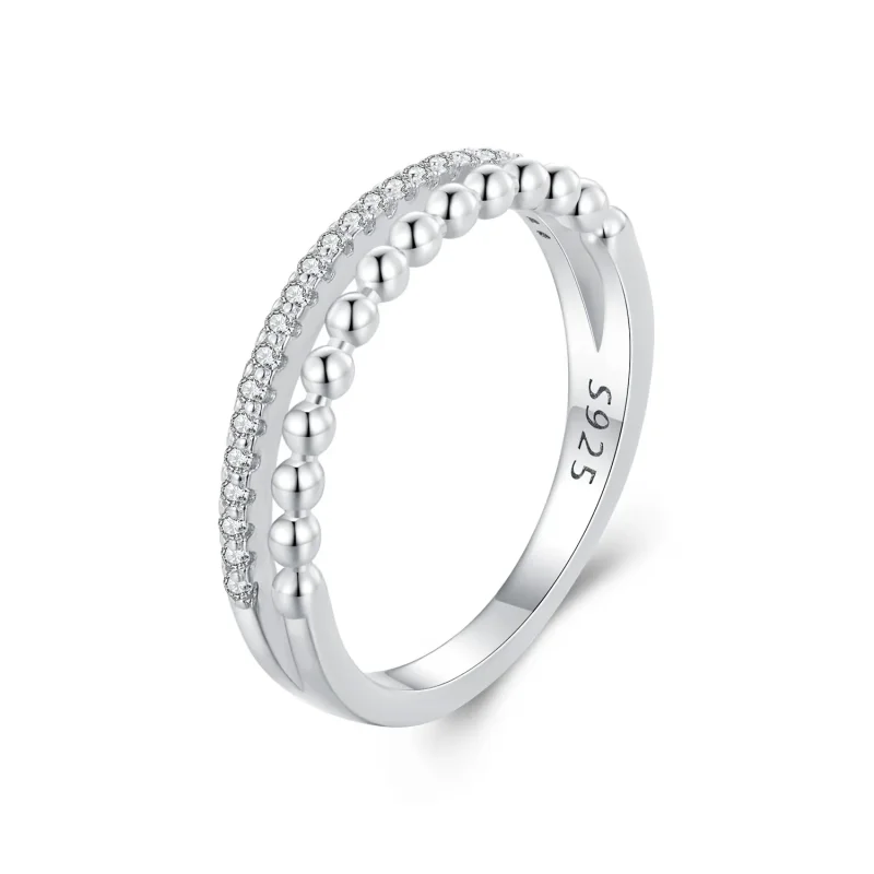 (image for) Pandora Style Double Layer Ring - BSR463 - Product Image