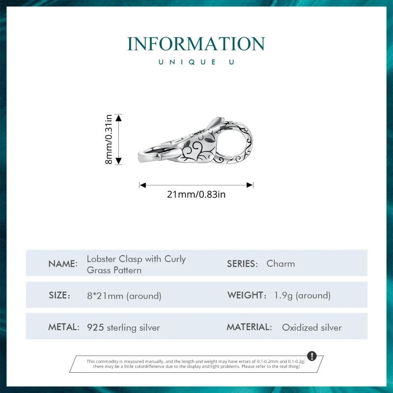 (image for) Pandora Style Double Lobster Clasp - BSP023 - View 4
