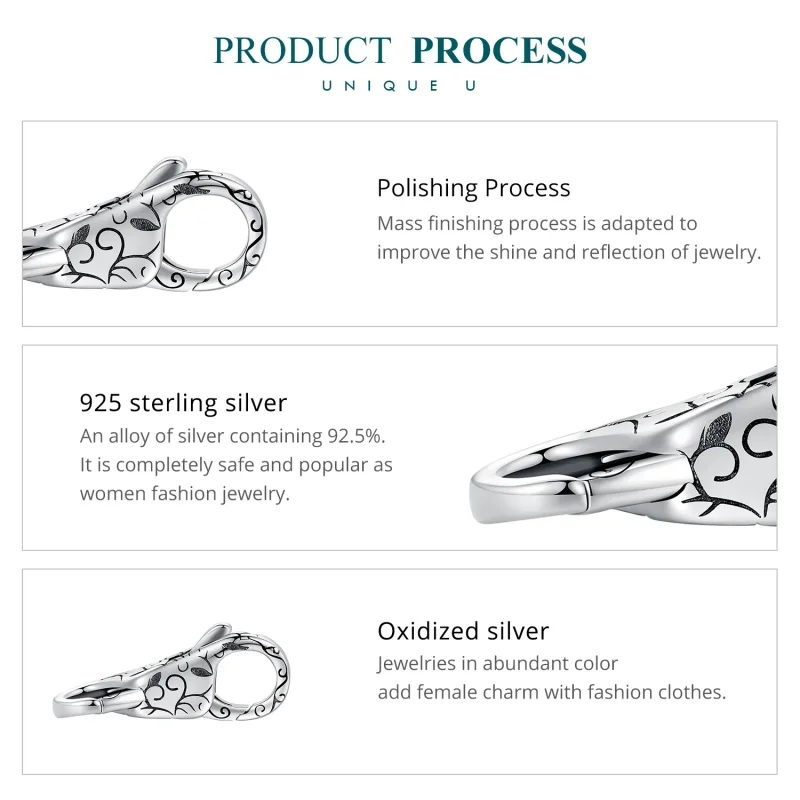 (image for) Pandora Style Double Lobster Clasp - BSP023 - View 6