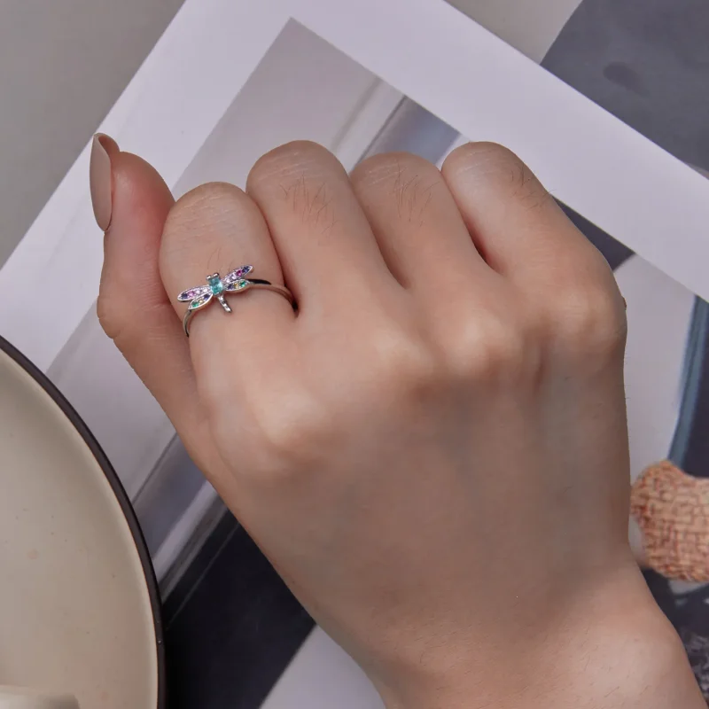 (image for) Pandora Style Dragonfly Ring - BSR384 - View 7