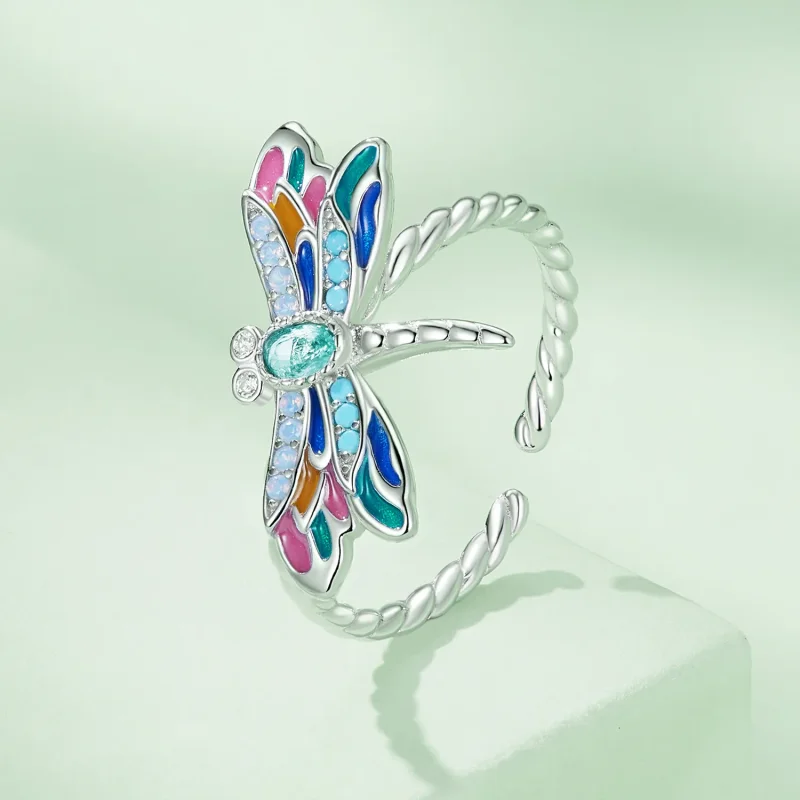 (image for) Pandora Style Dragonfly Ring - BSR385 - View 2