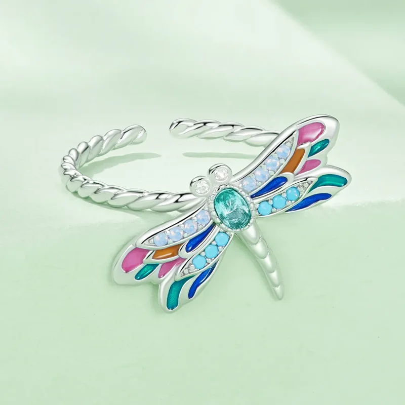 (image for) Pandora Style Dragonfly Ring - BSR385 - View 3