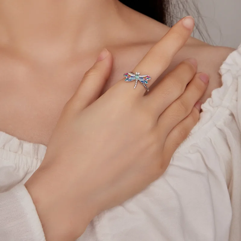 (image for) Pandora Style Dragonfly Ring - BSR385 - View 4