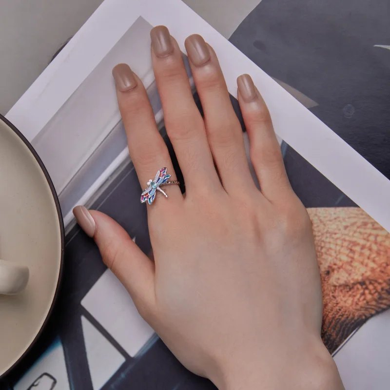 (image for) Pandora Style Dragonfly Ring - BSR385 - View 5