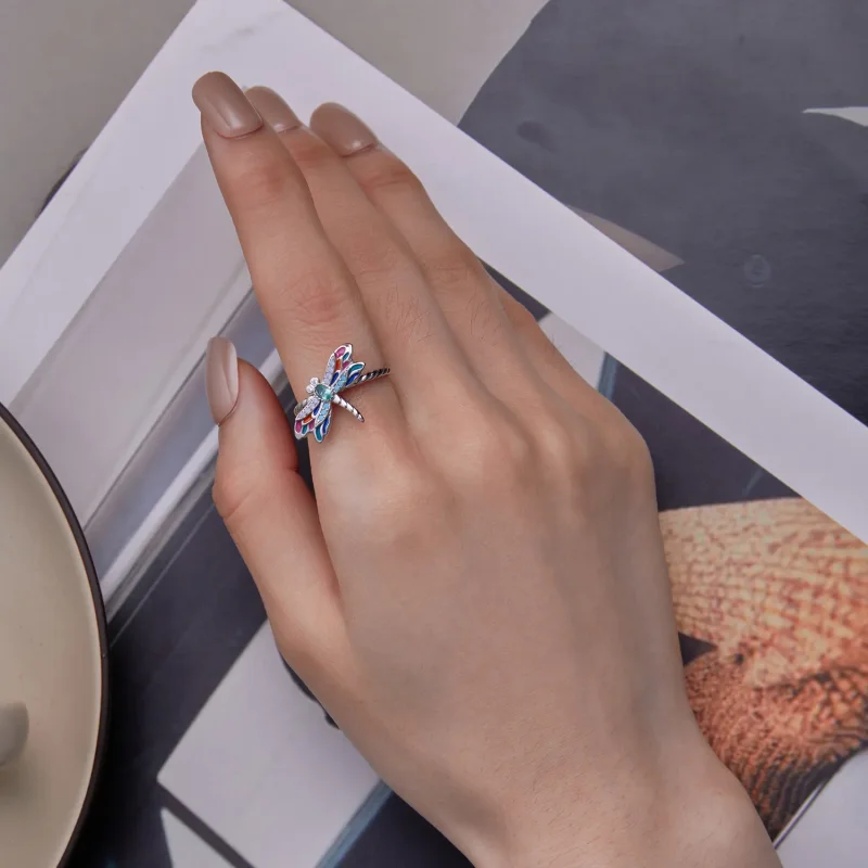 (image for) Pandora Style Dragonfly Ring - BSR385 - View 6