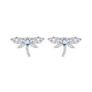 (image for) Pandora Style Dragonfly Stud Earrings - BSE874