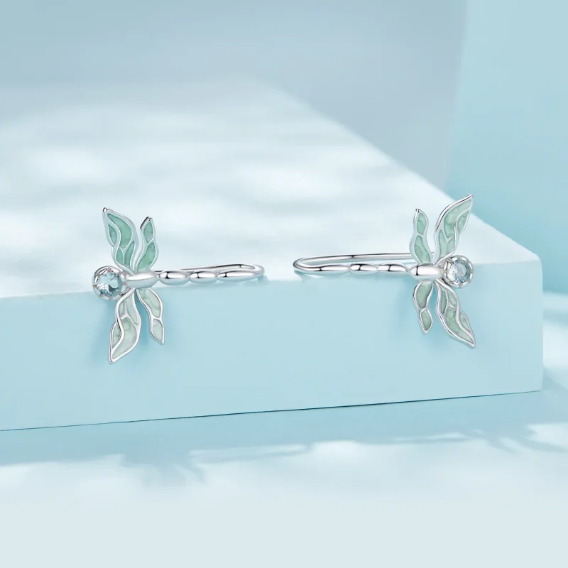 (image for) Pandora Style Dragonfly Studs Earrings - SCE1623 - View 2