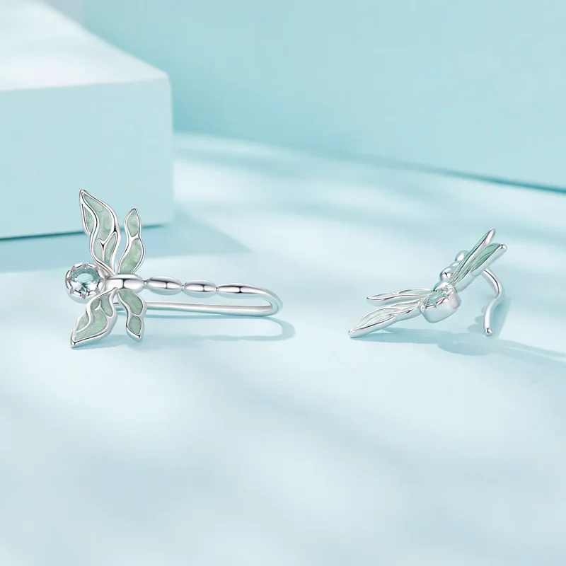 (image for) Pandora Style Dragonfly Studs Earrings - SCE1623 - View 3