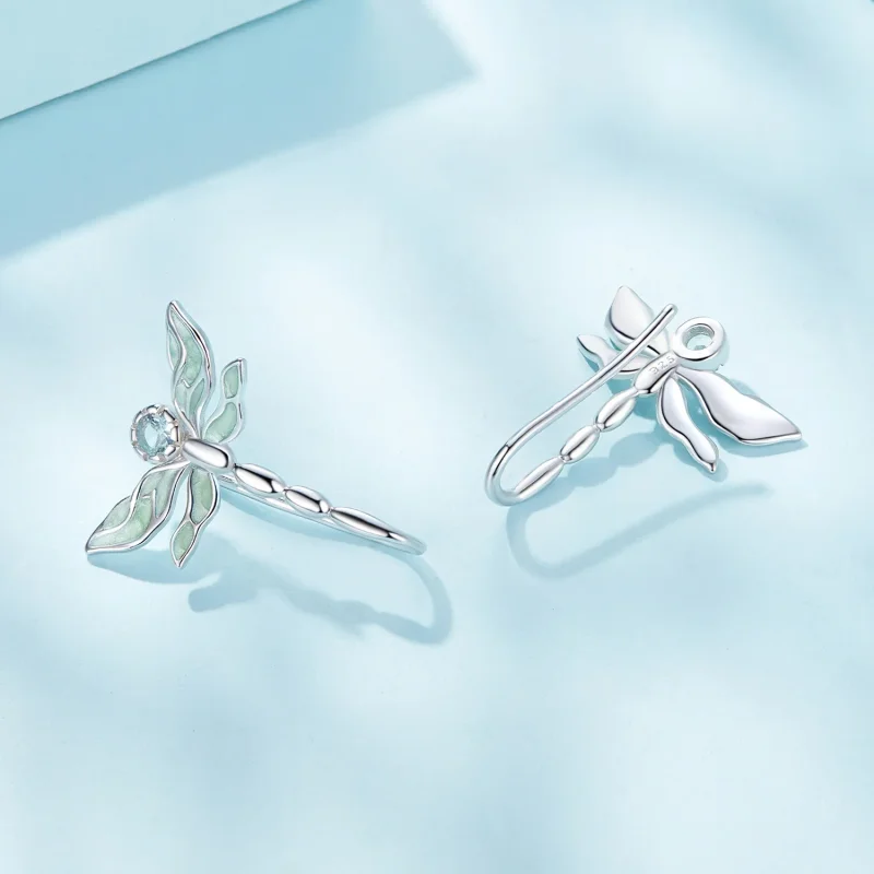 (image for) Pandora Style Dragonfly Studs Earrings - SCE1623 - View 4