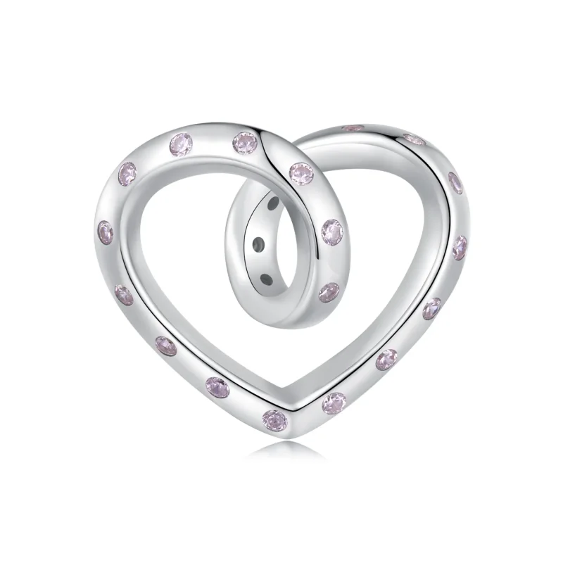 (image for) Pandora Style Entangled Heart Charm - BSC928 - Product Image