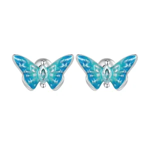 (image for) Pandora Style Exquisite Butterfly Studs Earrings - SCE1571