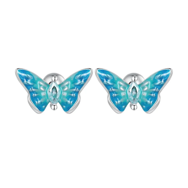 (image for) Pandora Style Exquisite Butterfly Studs Earrings - SCE1571 - Product Image