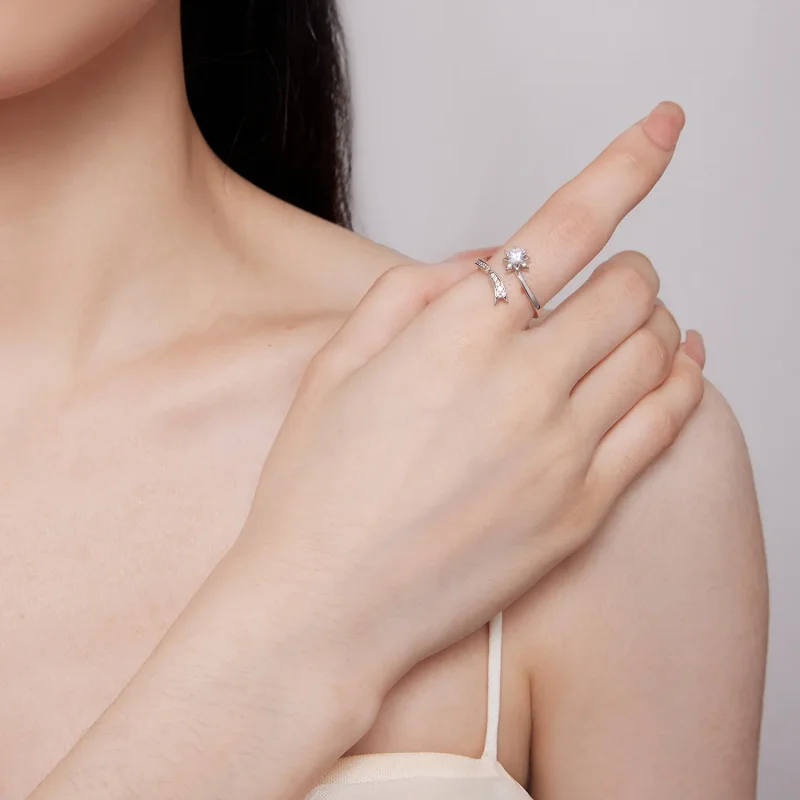 (image for) Pandora Style Exquisite Meteor Opening Ring - BSR413 - View 6