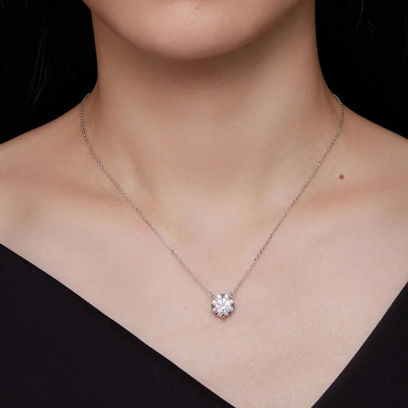 (image for) Pandora Style Exquisite Moissanite Necklace (One Certificate) - MSN011 - View 6