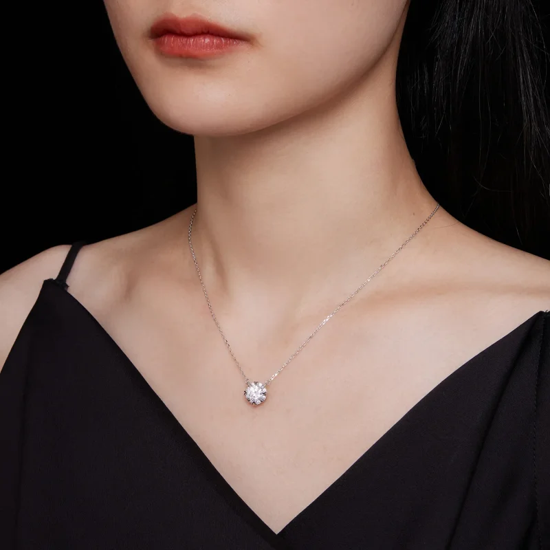 (image for) Pandora Style Exquisite Moissanite Necklace (One Certificate) - MSN011 - View 7
