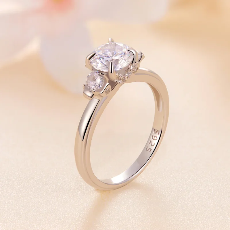 (image for) Pandora Style Exquisite Moissanite Ring - MSR022 - View 2