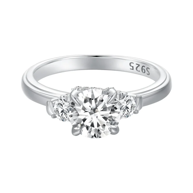 (image for) Pandora Style Exquisite Moissanite Ring - MSR022 - View 8
