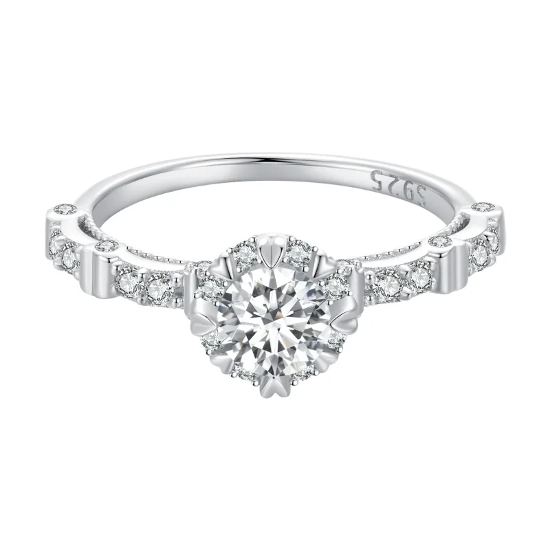 (image for) Pandora Style Exquisite Moissanite Ring - MSR023 - View 9