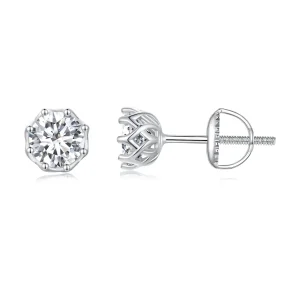 (image for) Pandora Style Exquisite Moissanite Studs Earrings - MSE016-S