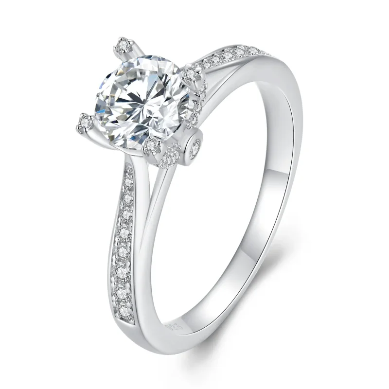 (image for) Pandora Style Exquisite Moissanite Wedding Ring - MSR026 - Product Image