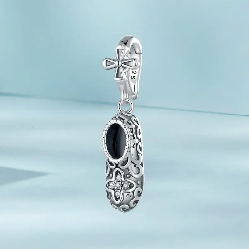 (image for) Pandora Style Exquisite Pattern Shoes Dangle - SCC2573 - View 2