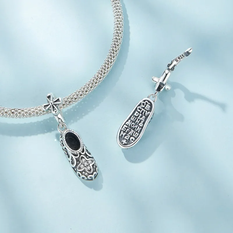 (image for) Pandora Style Exquisite Pattern Shoes Dangle - SCC2573 - View 5