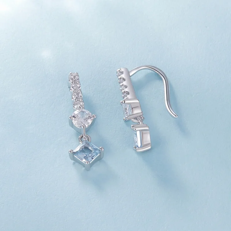 (image for) Pandora Style Exquisite Stone-Set Dangle Earrings - SCE1586 - View 4