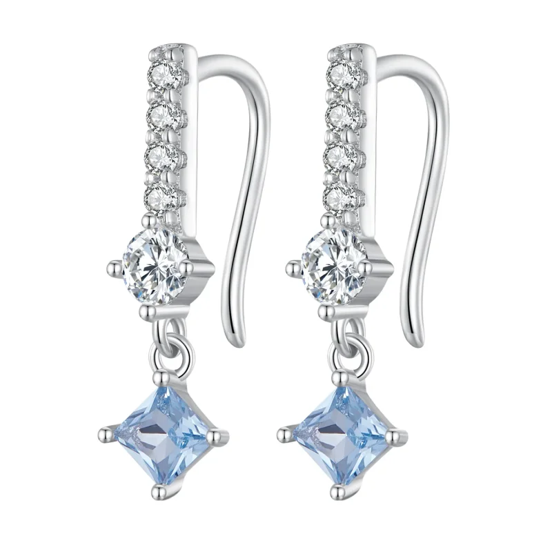 (image for) Pandora Style Exquisite Stone-Set Dangle Earrings - SCE1586 - Product Image